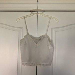 Brandy Melville White Lace Crop Top